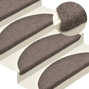 Stufenmatten Selbstklebend Beige Halbrund 30er Set