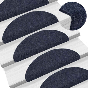 Selbstklebende Stufenmatten Blau Halbrund, 20er Set