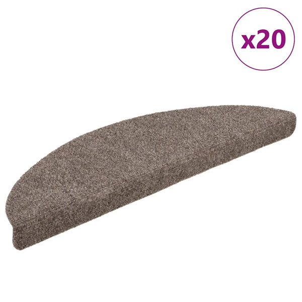 Selbstklebende Stufenmatten Beige Halbrund 20 Stk.