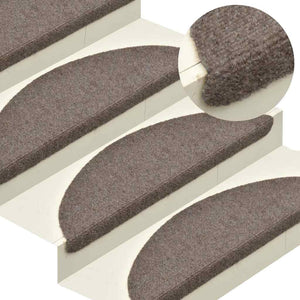 Selbstklebende Stufenmatten Beige Halbrund 20 Stk.