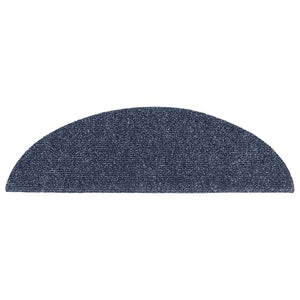 Selbstklebende Stufenmatten Blau Halbrund, 30er Set