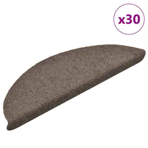 Selbstklebende Stufenmatten Beige Halbrund, 30 Stk.