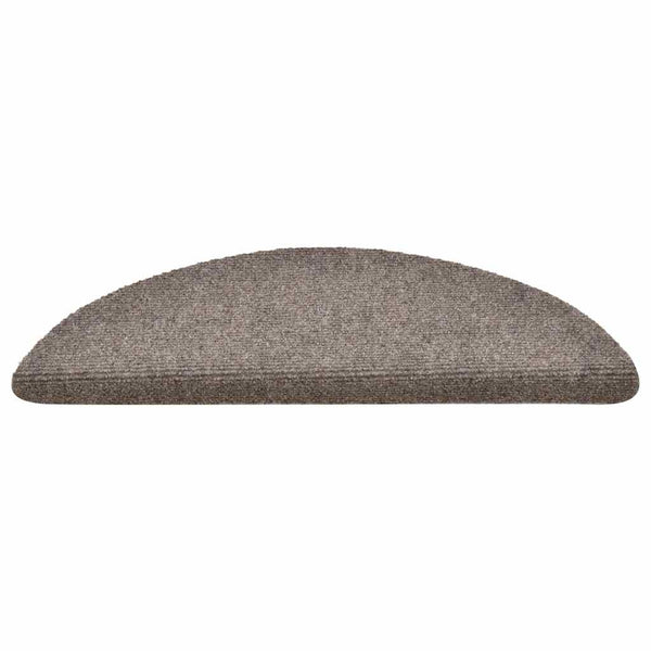Selbstklebende Stufenmatten Beige Halbrund, 30 Stk.