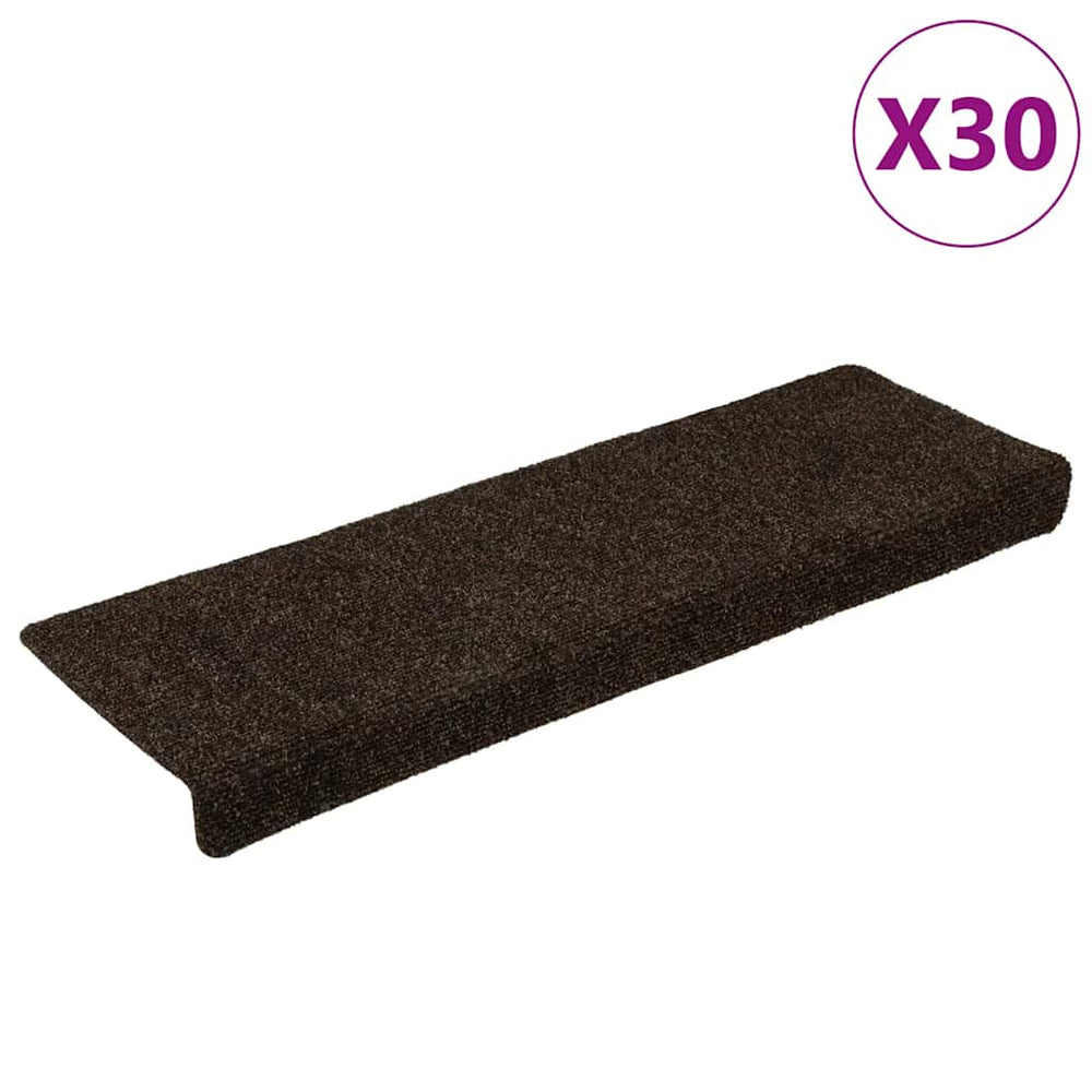 Selbstklebende Stufenmatten Dunkelbraun 65x21cm 30er Set
