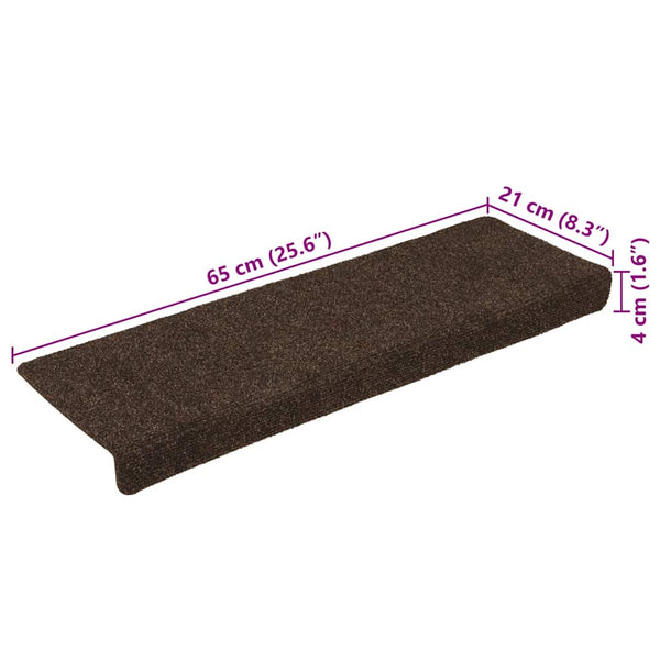 Selbstklebende Stufenmatten Braun 30er Set