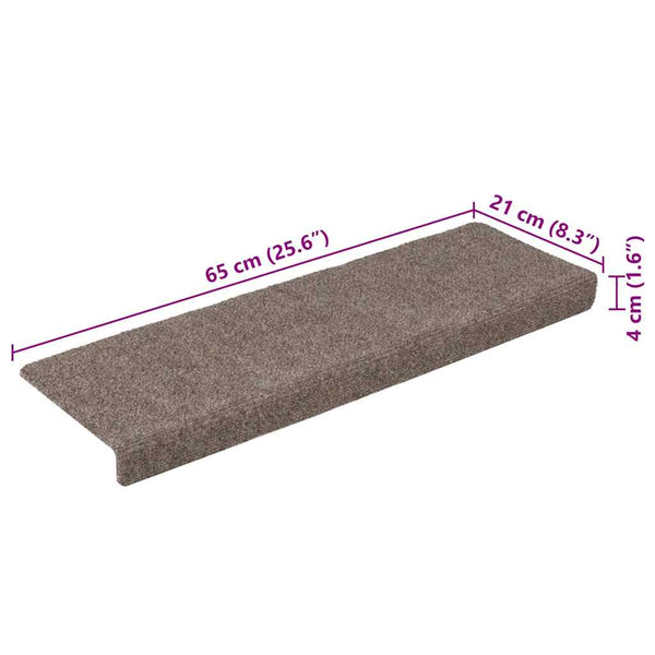 Selbstklebende Stufenmatten, 30 Stk., Beige