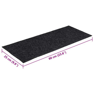 Selbstklebende Stufenmatten Dunkelgrau 60x25cm, 30 Stk.
