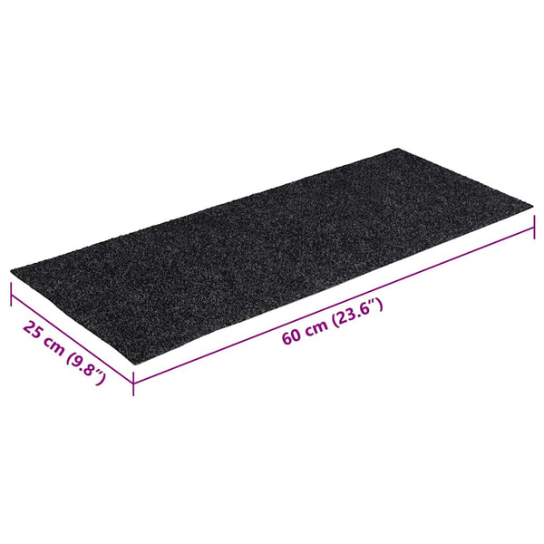 Selbstklebende Stufenmatten Dunkelgrau 60x25cm, 30 Stk.