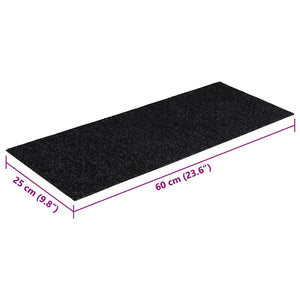 Selbstklebende Stufenmatten, 30 Stk, 60x25 cm, Schwarz