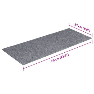 Selbstklebende Stufenmatten Hellgrau 60x25 cm, 30 Stk.