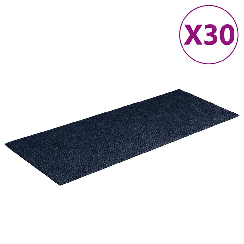 Stufenmatten Selbstklebend Marineblau 60x25 cm, 30er Set