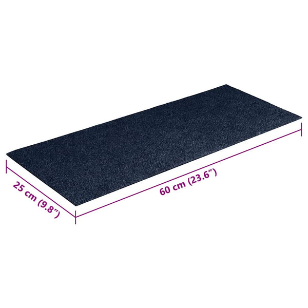 Stufenmatten Selbstklebend Marineblau 60x25 cm, 30er Set