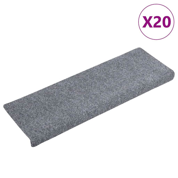 Selbstklebende Stufenmatten, 20er Set, Hellgrau