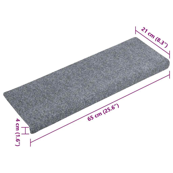 Selbstklebende Stufenmatten, 20er Set, Hellgrau