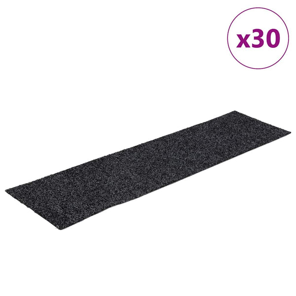 Selbstklebende Stufenmatten Dunkelgrau 76x20cm, 30er Set