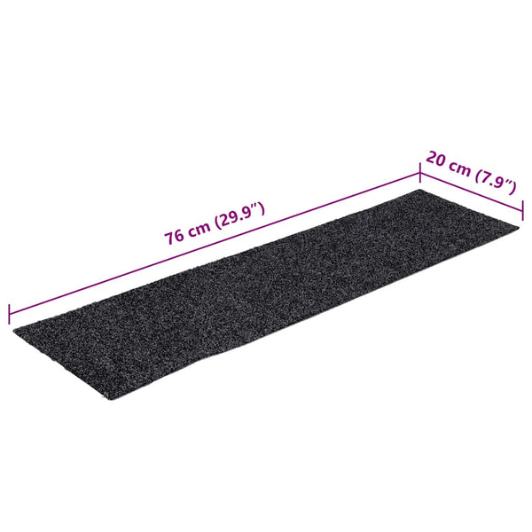Selbstklebende Stufenmatten Dunkelgrau 76x20cm, 30er Set