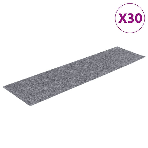 Selbstklebende Stufenmatten Hellgrau 76x20cm 30er Set