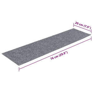 Selbstklebende Stufenmatten Hellgrau 76x20cm 30er Set