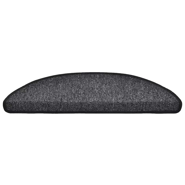Anthrazit Stufenmatten Halbrund 56x17x3 cm, 30er Set