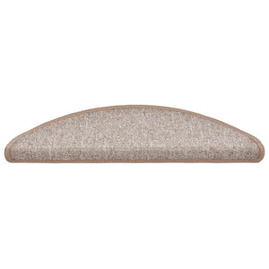 Hellbraune Stufenmatten Halbrund 56x17 cm, 30er Set