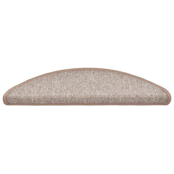 Hellbraune Stufenmatten Halbrund 56x17 cm, 30er Set
