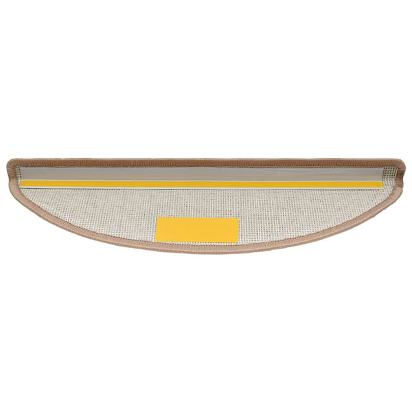 Hellbraune Stufenmatten Halbrund 56x17 cm, 30er Set