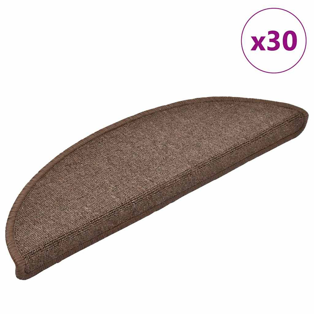 Stufenmatten Halbrund Kaffeebraun 56x17 cm, 30er Set