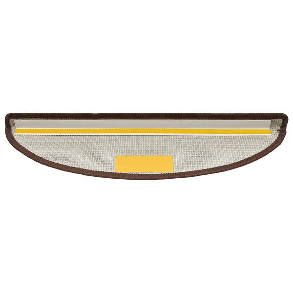 Stufenmatten Halbrund Kaffeebraun 56x17 cm, 30er Set
