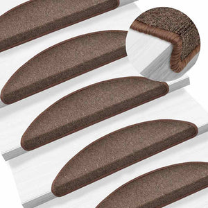 Stufenmatten Halbrund Kaffeebraun 56x17 cm, 30er Set