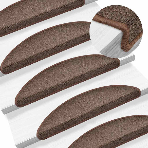 Stufenmatten Halbrund Kaffeebraun 56x17 cm, 30er Set