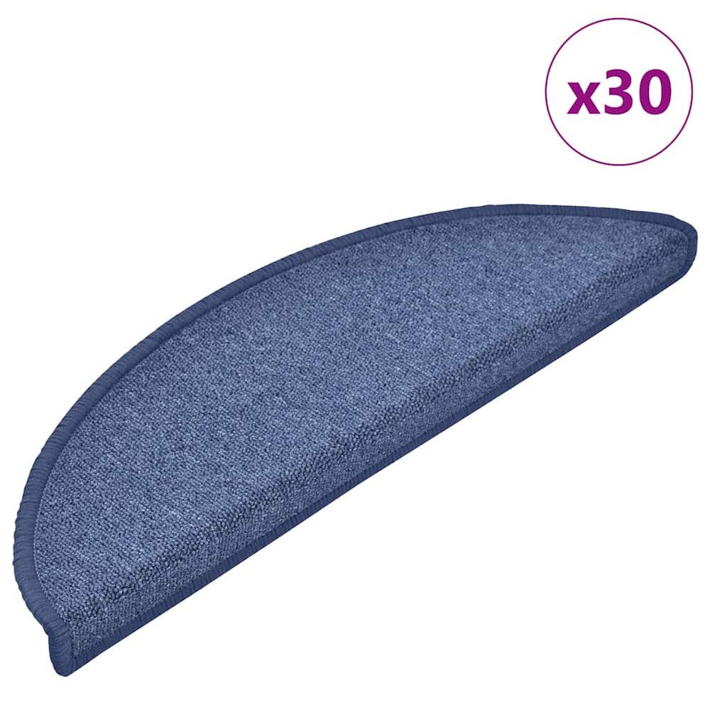 Blaue Stufenmatten Halbrund 56x17 cm, 30er Set