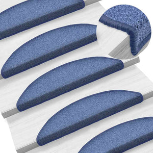 Blaue Stufenmatten Halbrund 56x17 cm, 30er Set