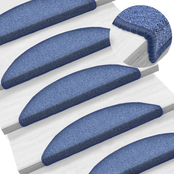 Blaue Stufenmatten Halbrund 56x17 cm, 30er Set