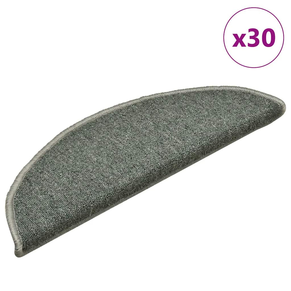 Stufenmatten Dunkelgrün Halbrund 56x17 cm, 30er Set