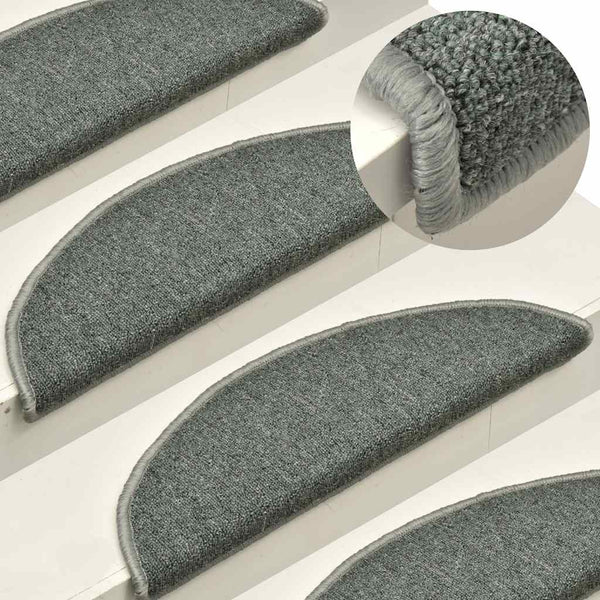 Stufenmatten Dunkelgrün Halbrund 56x17 cm, 30er Set