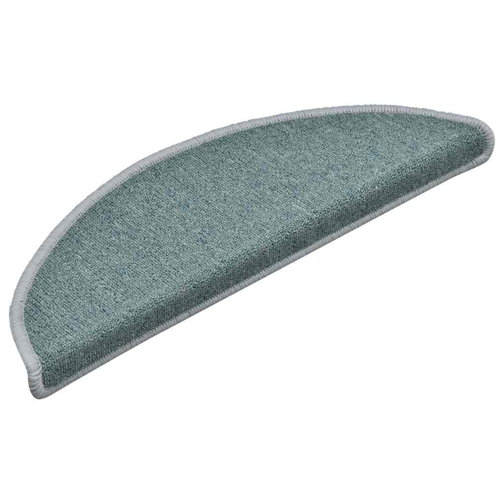 Seeblaue Treppenmatten Halbrund 56x17 cm, 30er Set