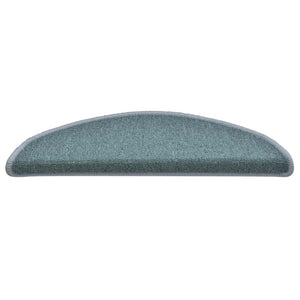Seeblaue Treppenmatten Halbrund 56x17 cm, 30er Set