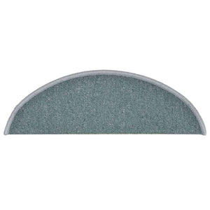 Seeblaue Treppenmatten Halbrund 56x17 cm, 30er Set