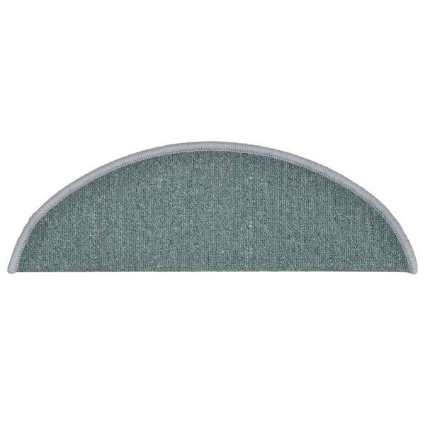 Seeblaue Treppenmatten Halbrund 56x17 cm, 30er Set