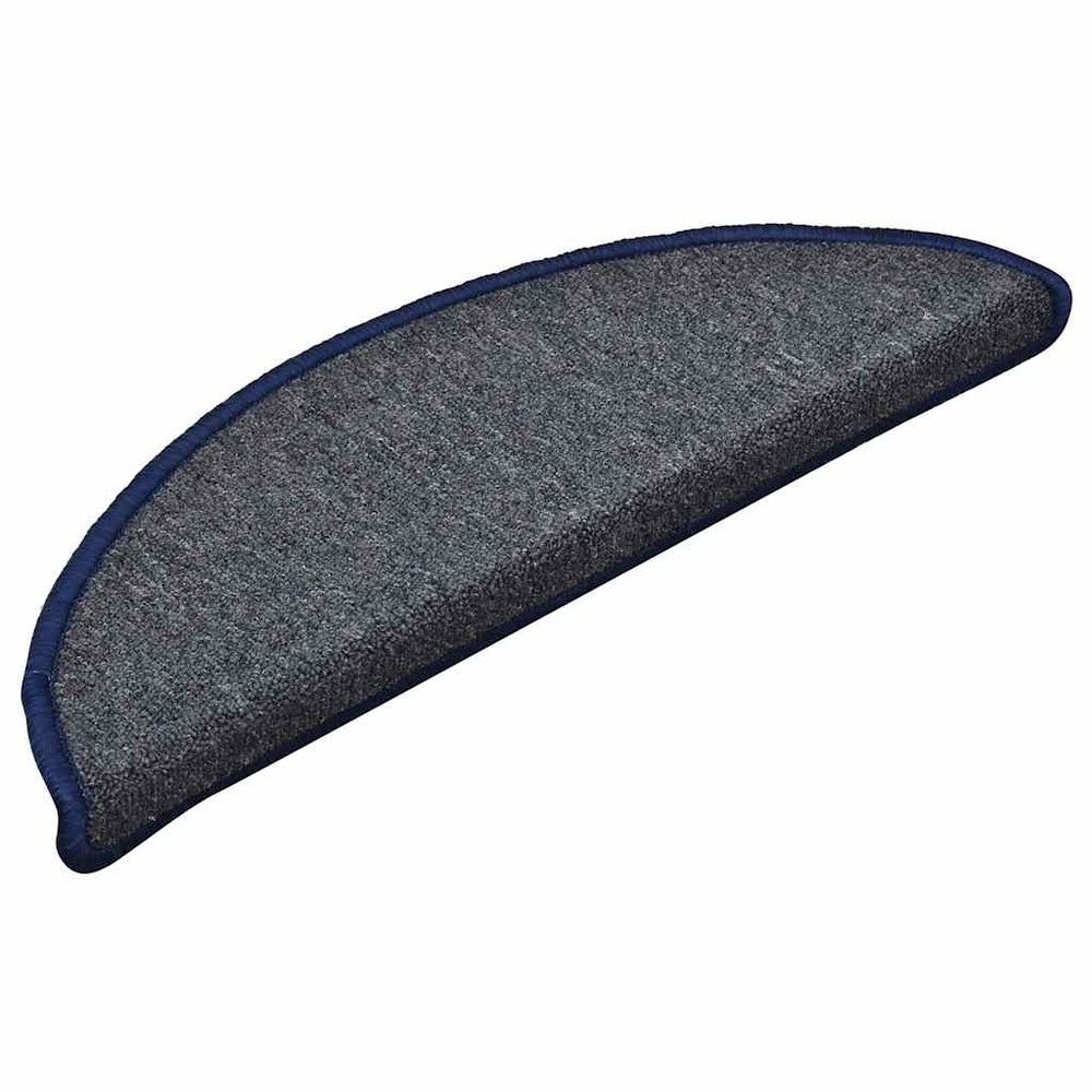 Stufenmatten Halbrund Dunkelgrau/Blau 56x17x3cm, 30er Set