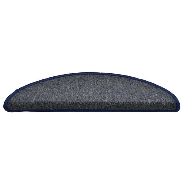 Stufenmatten Halbrund Dunkelgrau/Blau 56x17x3cm, 30er Set