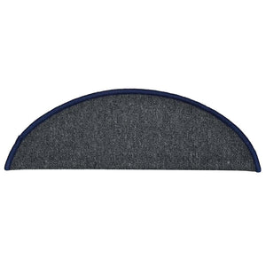 Stufenmatten Halbrund Dunkelgrau/Blau 56x17x3cm, 30er Set