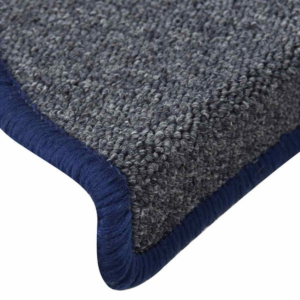 Stufenmatten Halbrund Dunkelgrau/Blau 56x17x3cm, 30er Set
