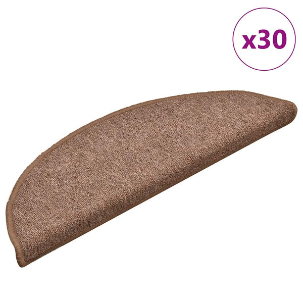 Stufenmatten Halbrund Braun 56x17 cm, 30er Set