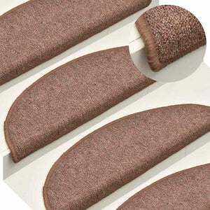 Stufenmatten Halbrund Braun 56x17 cm, 30er Set