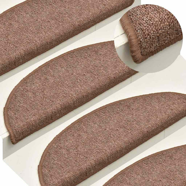 Stufenmatten Halbrund Braun 56x17 cm, 30er Set