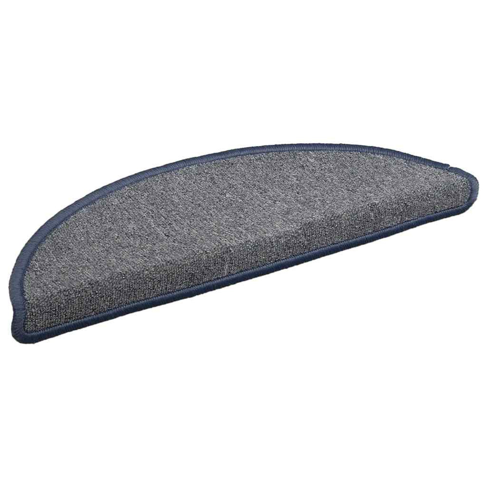 Halbrunde Stufenmatten Hellgrau/Blau, 30er Set