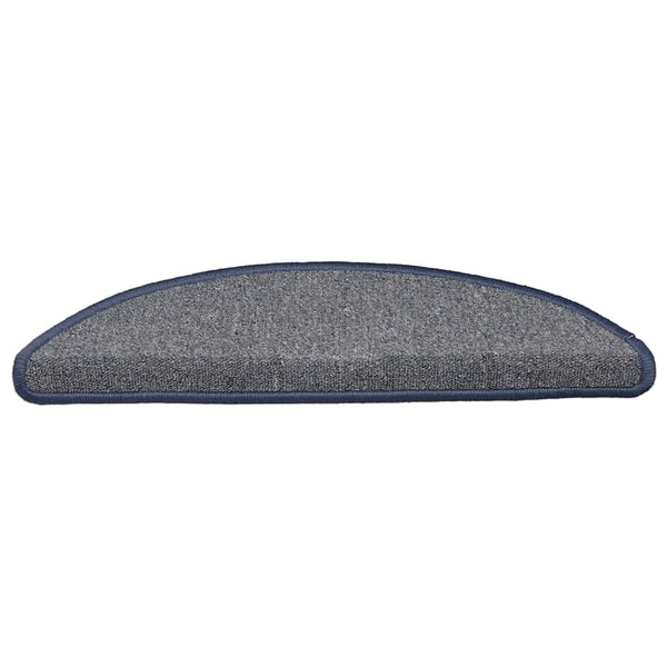 Halbrunde Stufenmatten Hellgrau/Blau, 30er Set