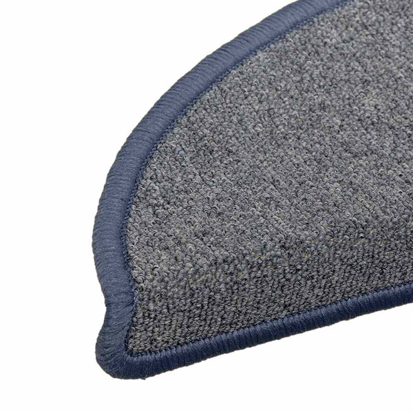 Halbrunde Stufenmatten Hellgrau/Blau, 30er Set