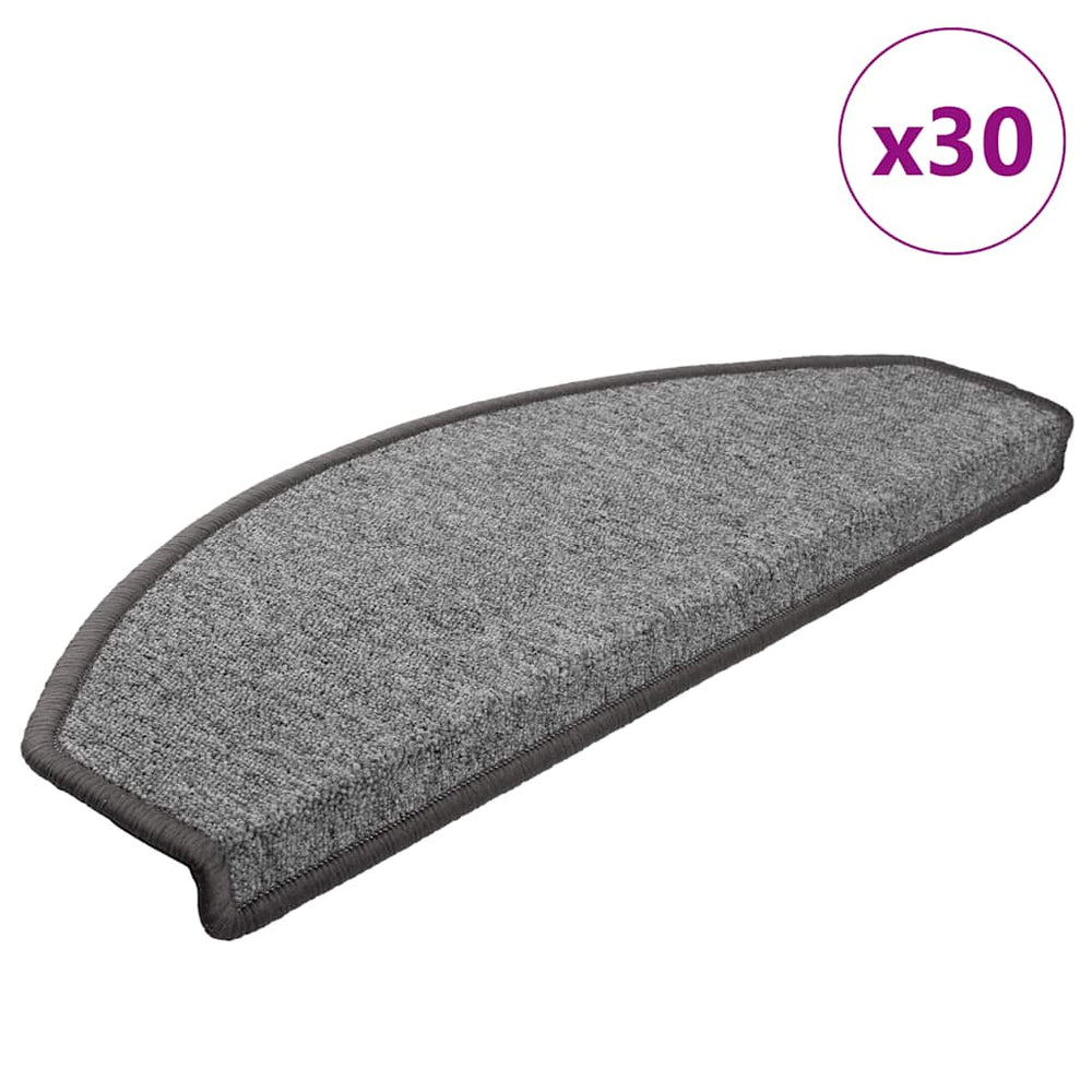 Stufenmatten Dunkelgrau Halbrund 65x24 cm, 30er Set